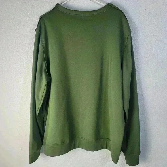 Barbell Crewneck long-sleeve Pullover Sweater Green sz 2XL - Picture 3 of 7
